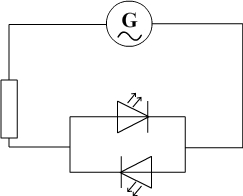 LED receiving an alternating current